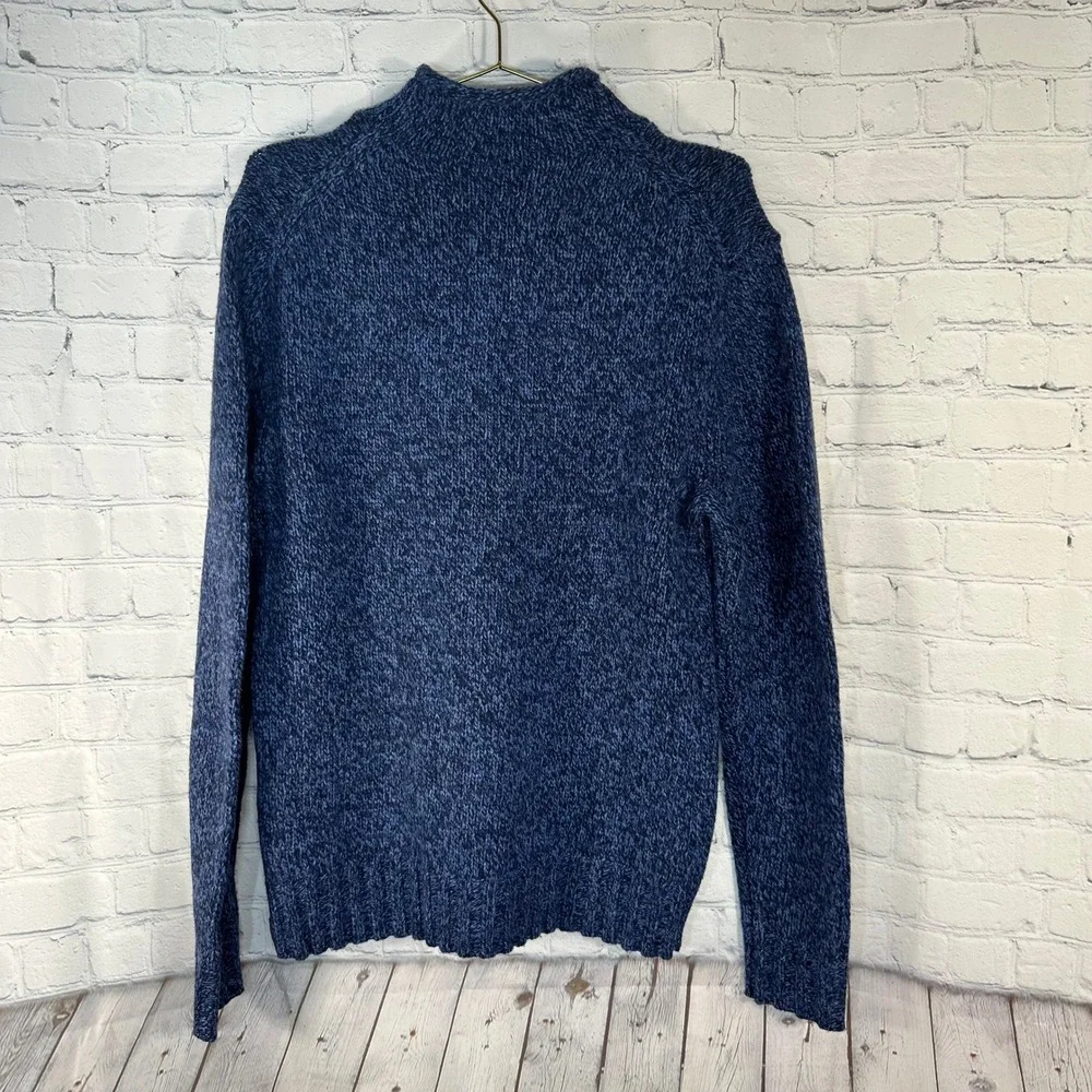 Todd Snyder Mens Blue Marl 100% Wool Roll Neck Sweater Size Medium SW5189840